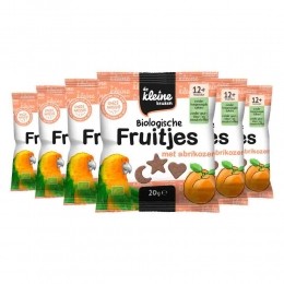 6xdeKleineKeukenBioFruitjesmetAbrikozen20gr