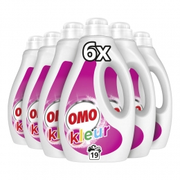6xOMOVloeibaarWasmiddelKleur19Wasbeurten950ml