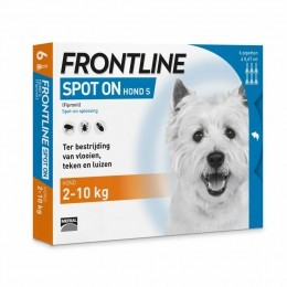 FrontlineSpotOnAntiVlooienenTekenDruppelsHond2-10kg6pipetten