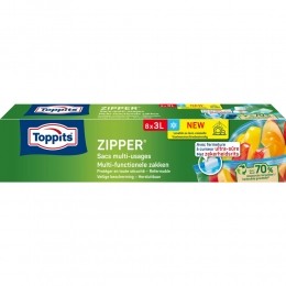 ToppitsZipperMulti-FunctioneleZakken3liter8stuks