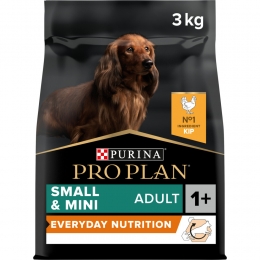 4xProPlanHondenvoerDroogAdultSmallMiniEverydayNutritionKip3kg