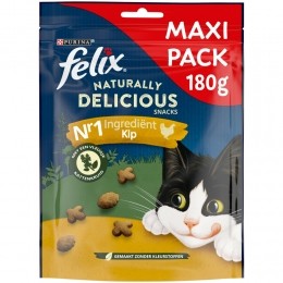 6xFelixKattensnackNaturallyDeliciousKipMaxipack180gr