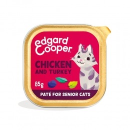 EdgardCooperKattenvoerSeniorPateKip-Kalkoen85gr