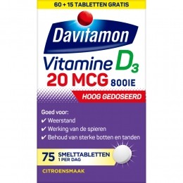 GratisVerzendingDavitamonVitamineD320mcgHoogGedoseerd75smelttabletten