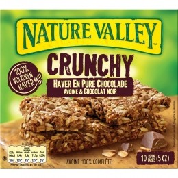 5xNatureValleyCrunchyHaverenPureChocolade5x2stuks