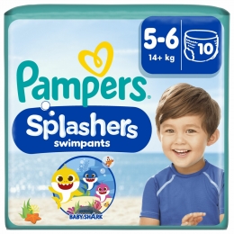 8xPampersSplashersZwemluiersMaat5-614kg10stuks
