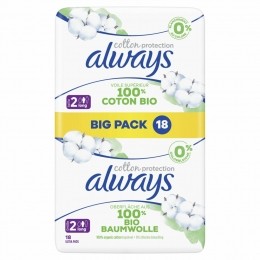 AlwaysMaandverbandBioCottonLong54stuks