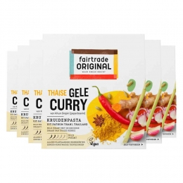 6xFairtradeOriginalKruidenpastaGeleCurry70gr
