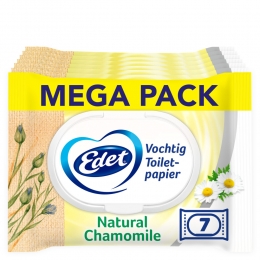 7xEdetKamilleVochtigeToiletpapier42stuks