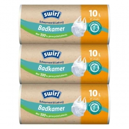 3xSwirlPedaalemmerzakkenBadkamerScheurvastLekvrij10liter37stuks