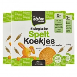 3xdeKleineKeukenBioSpeltkoekjes150gr