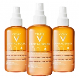 3xVichyCapitalSoleilBruineTeintZonbeschermendWaterSPF30200ml