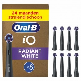 Oral-BOpzetborstelsiORadiantWhiteZwart8stuks