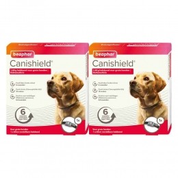 2xBeapharCanishieldAntiVlooienenTekenbandHondL65cm