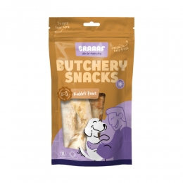 10xBraaafButcheryRabbitPawsHondensnack100gr