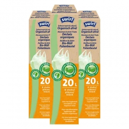 3xSwirlPedaalemmerzakkenBio20liter6stuks