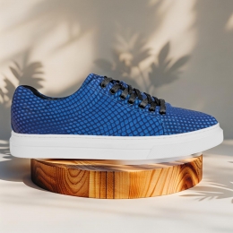 GleamingBlueSneakersLureaux-HandgemaakteNetteSchoenenVoorHeren
