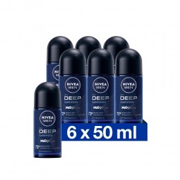 6xNIVEAMenDeodorantRollerDeep50ml
