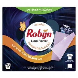 RobijnWasmiddeldoekjesBlackVelvet16stuks