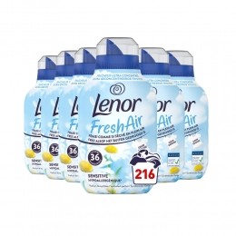 6xLenorWasverzachterFreshAirSensitive36Wasbeurten504ml
