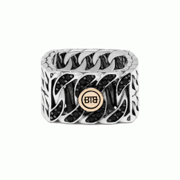 BuddhatoBuddha143-EstherDoubleBlackSpinelLimited-SilverGold14kt-Ring