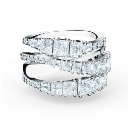 Swarovski5584646-TwistRingWrap-Zilverkleurig-Ring-maat58