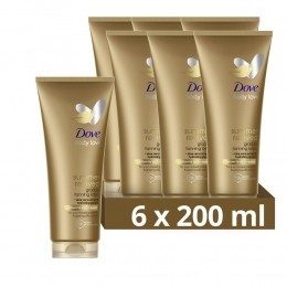 6xDoveZelfbruinendeBodylotionSummerRevivedMedium-Dark200ml