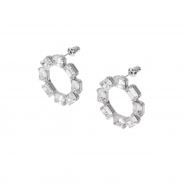 Swarovski5618629-MilleniaPeHoopCircleSCRYDTLIVRHS-Zilverkleurig-Oorstekers