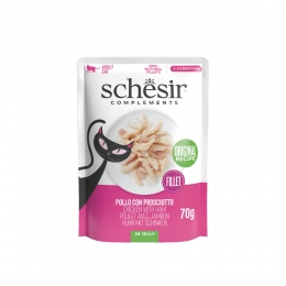 12xSchesirComplementaryKattenvoerKipHaminGelei70gr