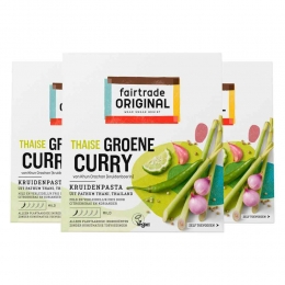 3xFairtradeOriginalKruidenpastaGroeneCurry70gr