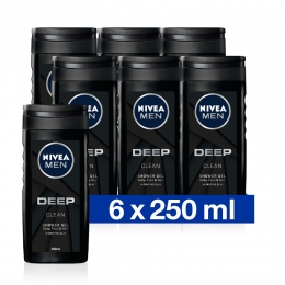 6xNIVEAMenDouchegelDeepClean250ml