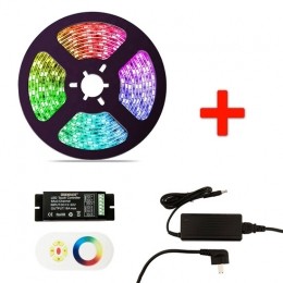 RGBLEDStripSet5Meter144WattmeterMetAdapterampTouchController