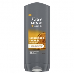 3xDoveDouchegelMenCareSandalwoodVanilla400ml