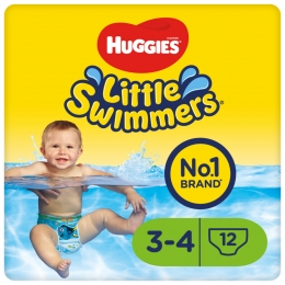 3xHuggiesLittleSwimmersMaat3-47-15kg12stuks