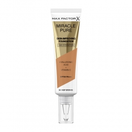 3xMaxFactorMiraclePureFoundation82DeepBronze30ml