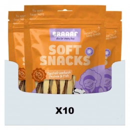 10xBraaafTwistedSandwichHondensnackKip-Vis85gr