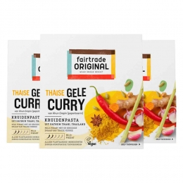 3xFairtradeOriginalKruidenpastaGeleCurry70gr