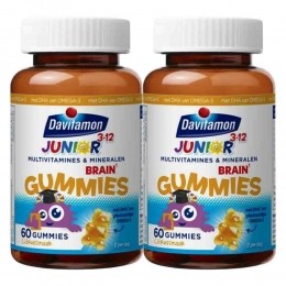 GratisVerzending2xDavitamonDavitamonJuniorBrainMultivitaminesCitrus60gummies