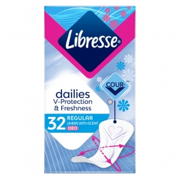 LibresseRegularInlegkruisjesDeoFresh32stuks