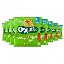 8xOrganixBabyKnabbels7mGroentesticks15gr