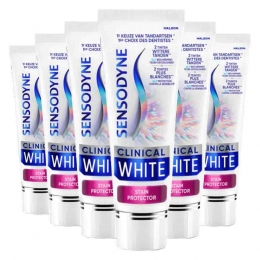 6xSensodyneTandpastaClinicalWhiteStainRemover75ml