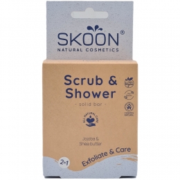 SkoonScrubShowerBarJojobaSheaButter90gr