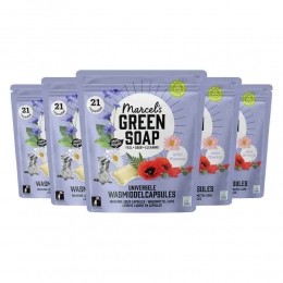 5xMarcelsGreenSoapWascapsulesWildeBloemen21capsules