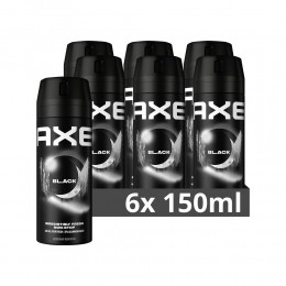 6xAxeDeodorantBodysprayBlack150ml