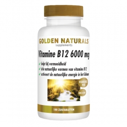 GratisVerzending2xGoldenNaturalsVitamineB126000mcgVegan180zuigtabletten