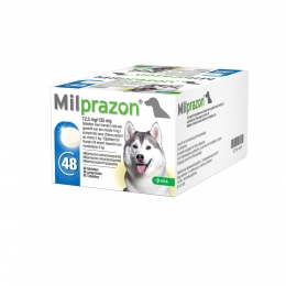 MilprazonWormtablettenHond125mg125mgGroot48tabletten