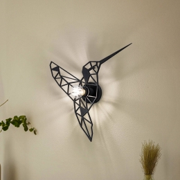 OpviqWandlampW-053Lasercutzwartvogelontwerp