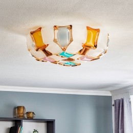 SlampMidaplafondlamp50cmmeerkleurig