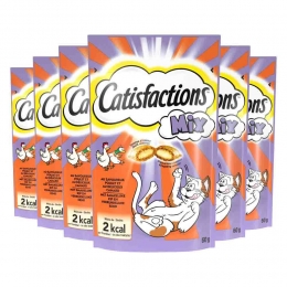 6xCatisfactionsKattensnoepjesKip-Eend60gr