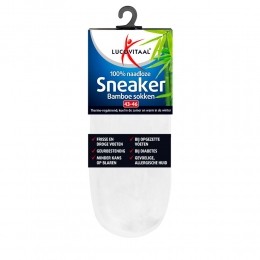 12xLucovitaalBamboeSneakersokWitmaat43-461paar